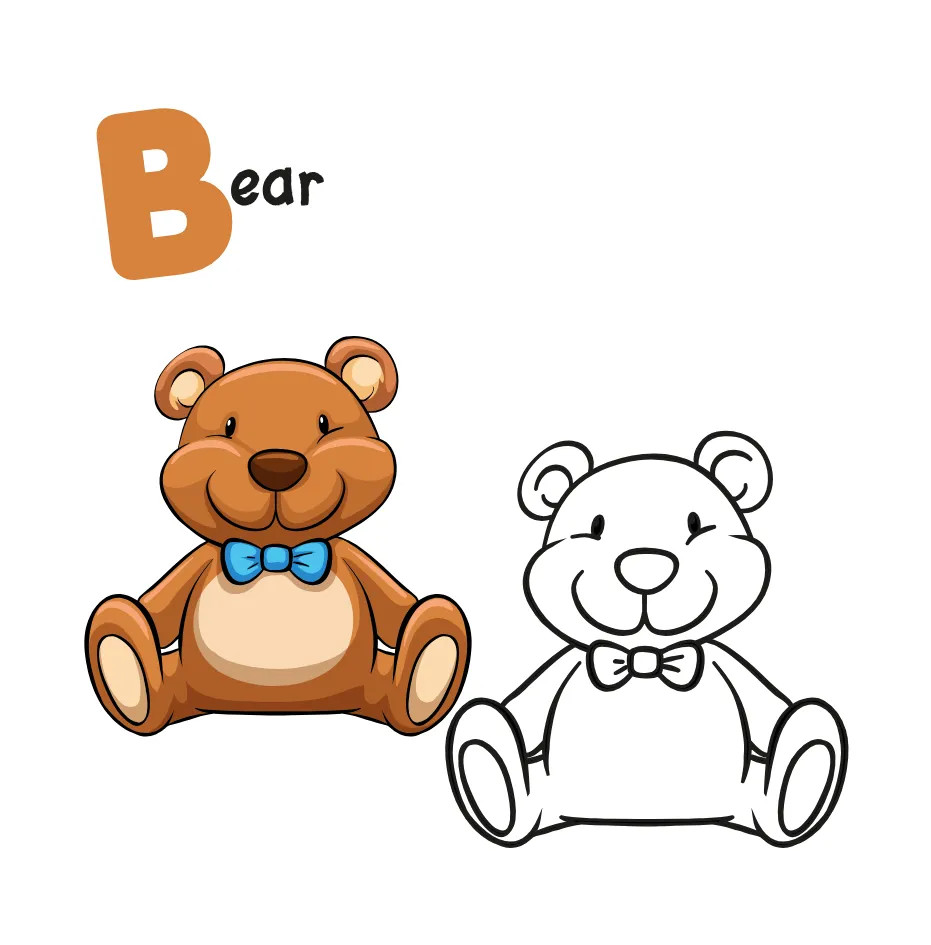 Alphabet Letter B Coloring Page coloring page