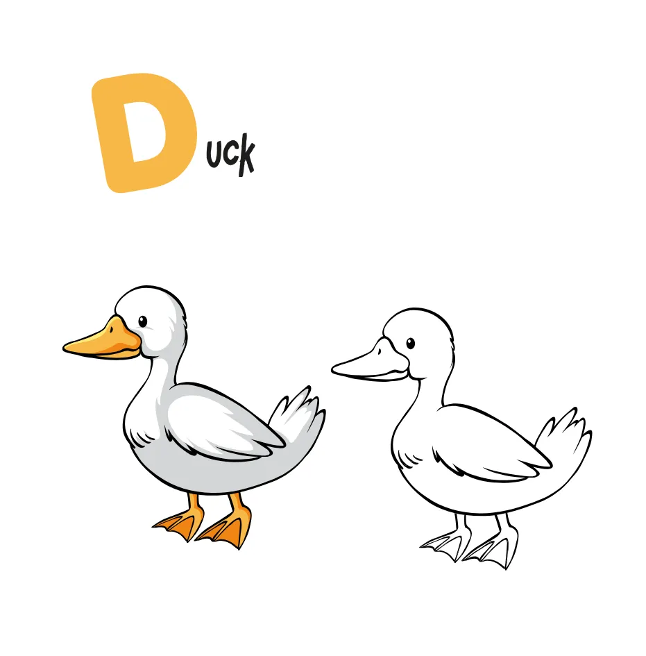 Alphabet Letter D Coloring Page coloring page