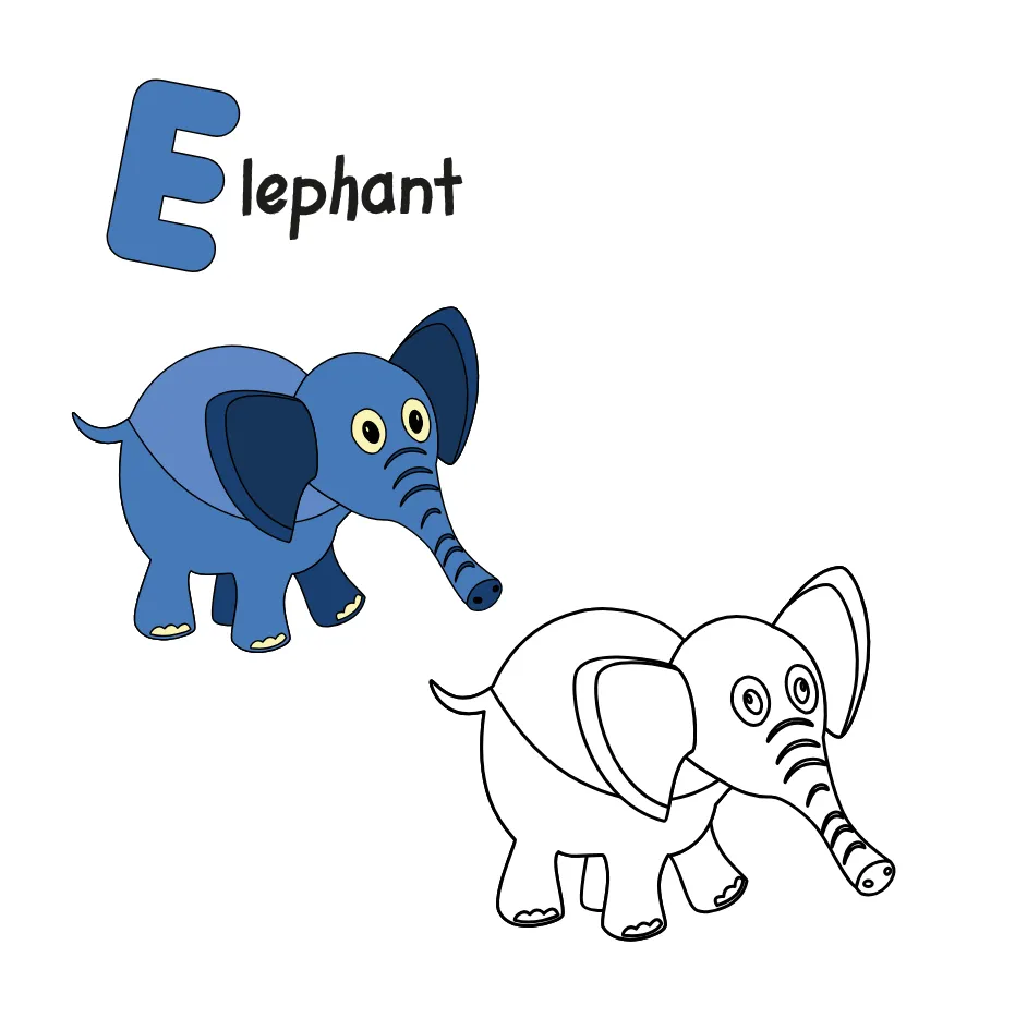 Alphabet Letter E Coloring Page coloring page