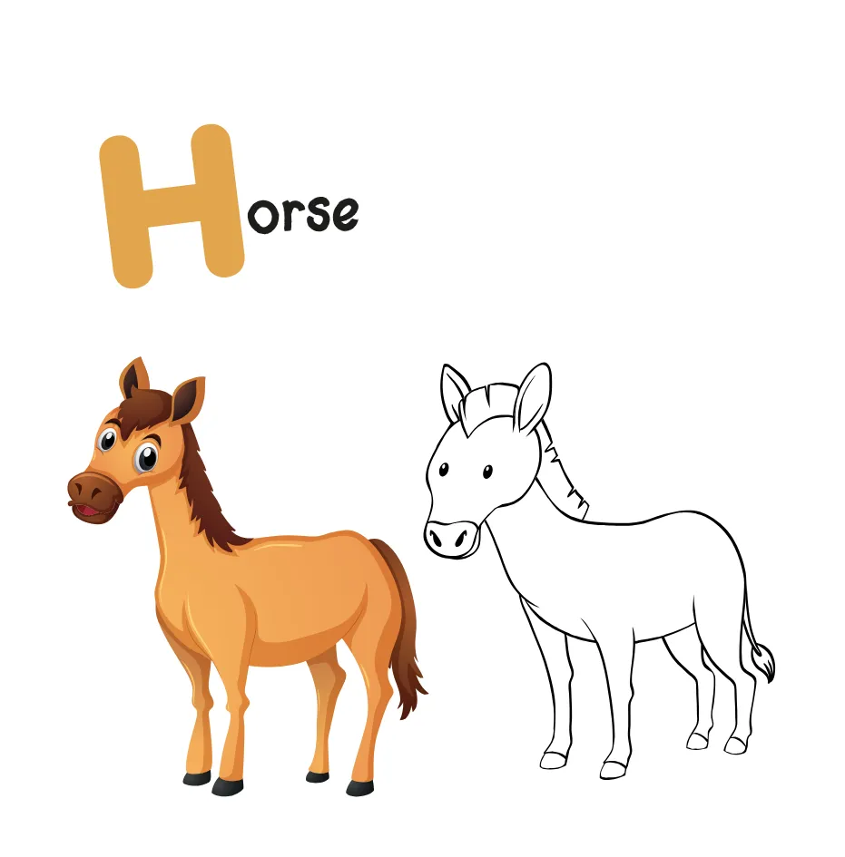 Alphabet Letter H Coloring Page coloring page