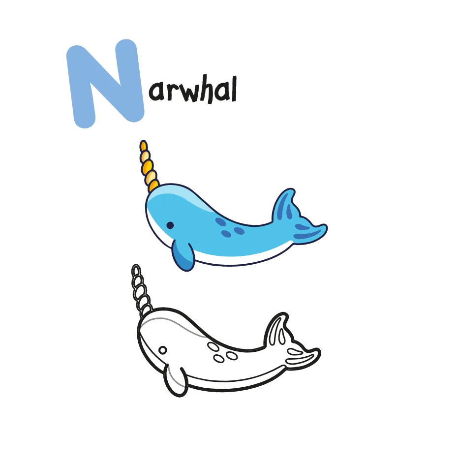 Alphabet Letter N Coloring Page coloring page