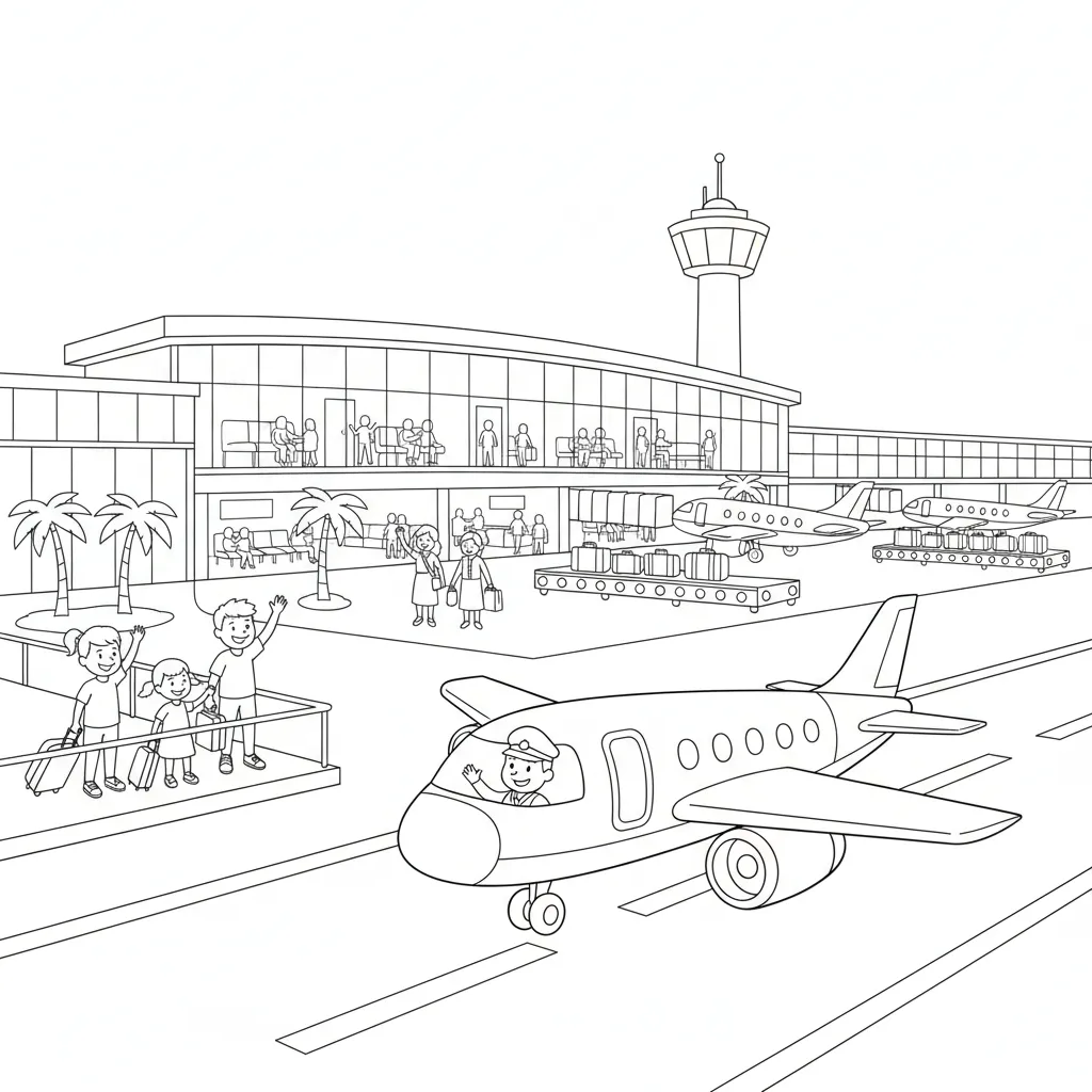 Airport Terminal printable