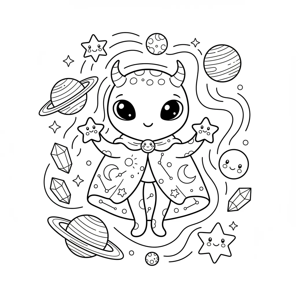Alien Friend printable