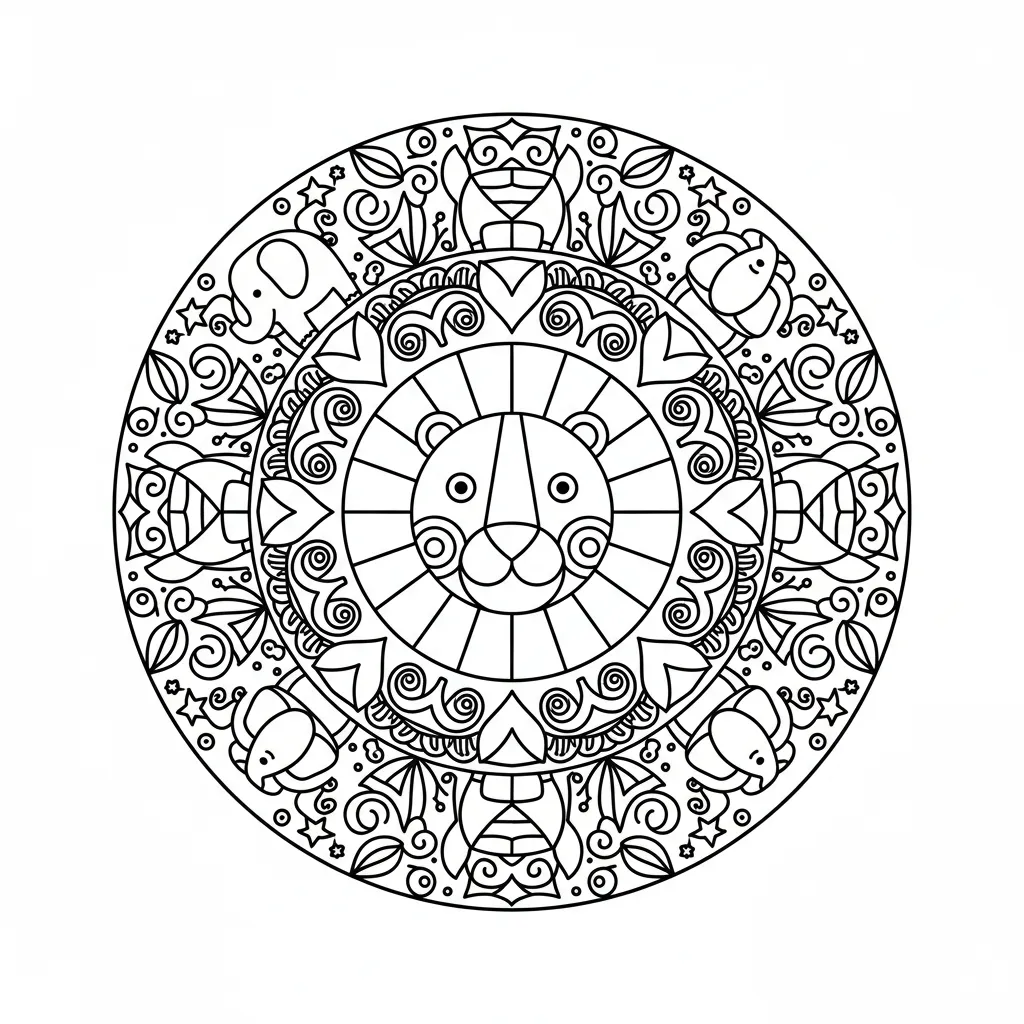 Animal Mandala printable