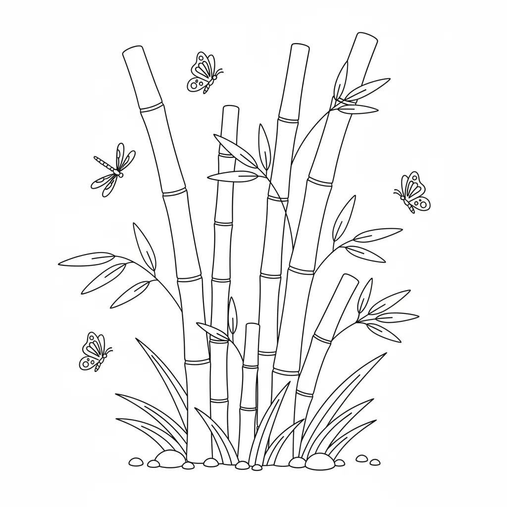 Bamboo Stalks printable