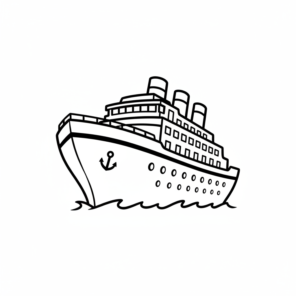 Big Ship coloring page