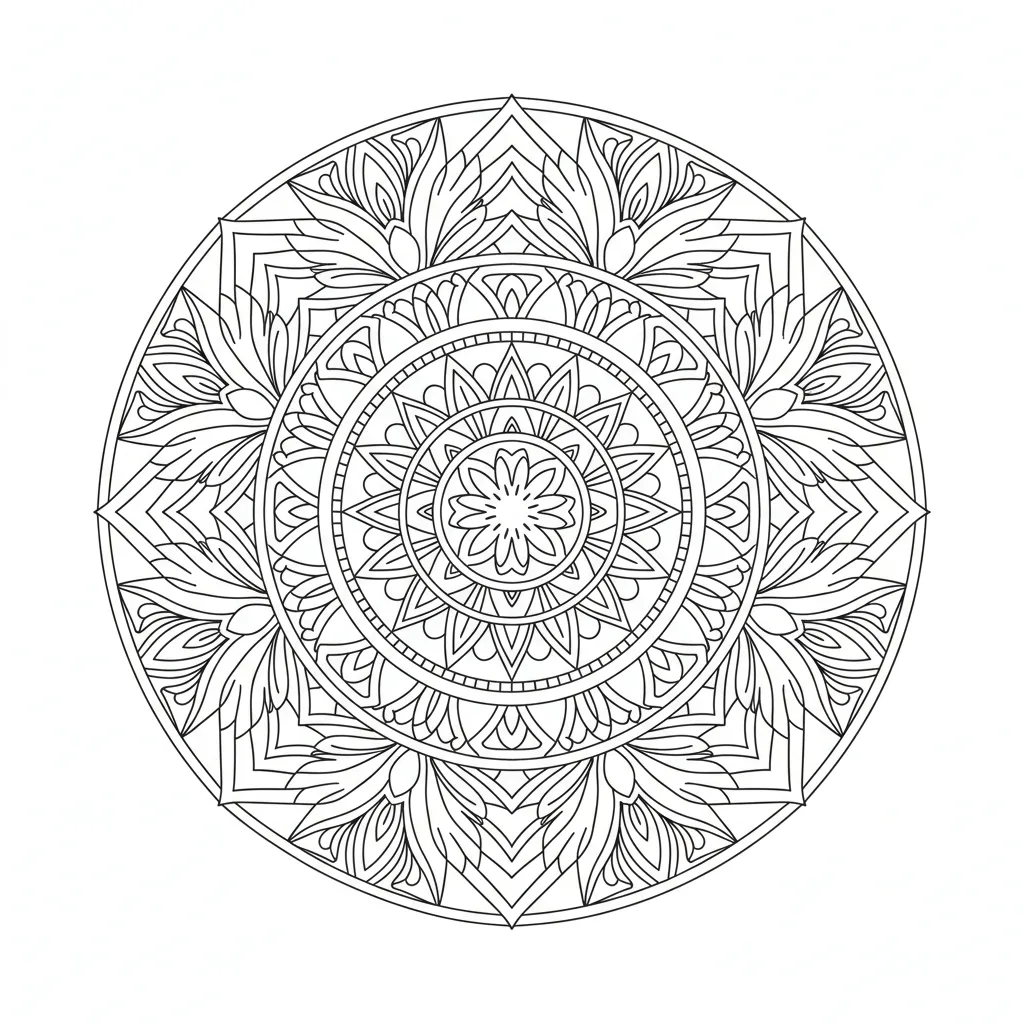 Bird Mandala printable