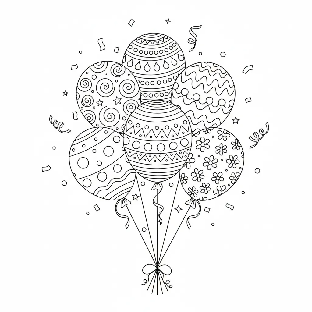 Birthday Balloons printable