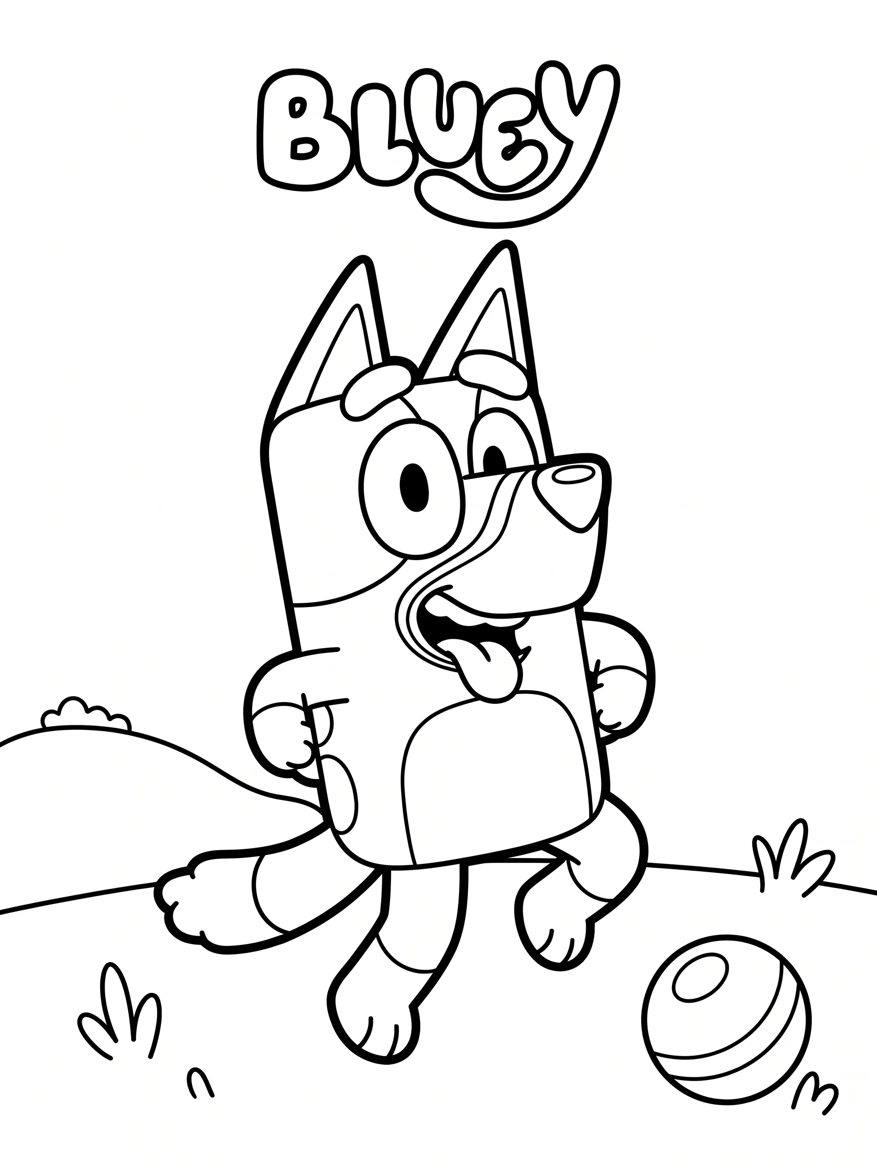 Bluey Coloring Page coloring page