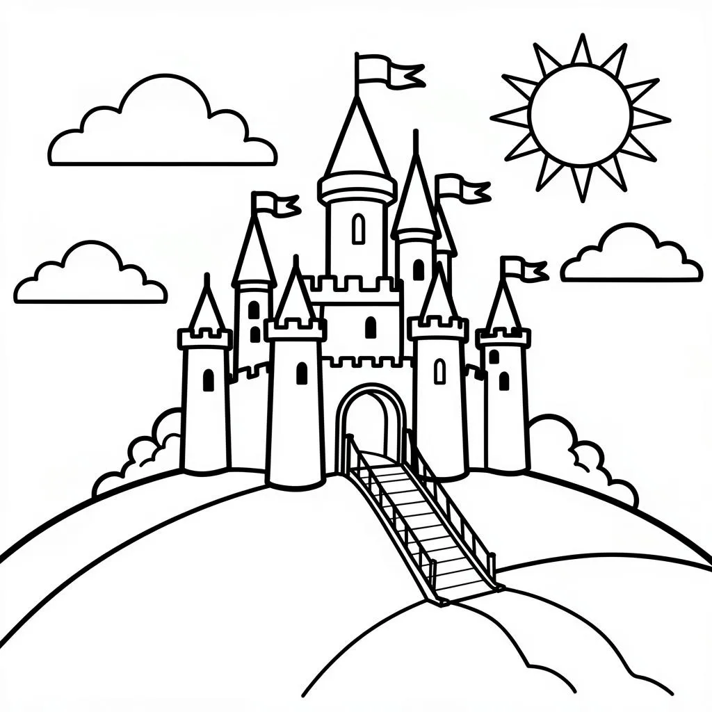Castle Scene printable