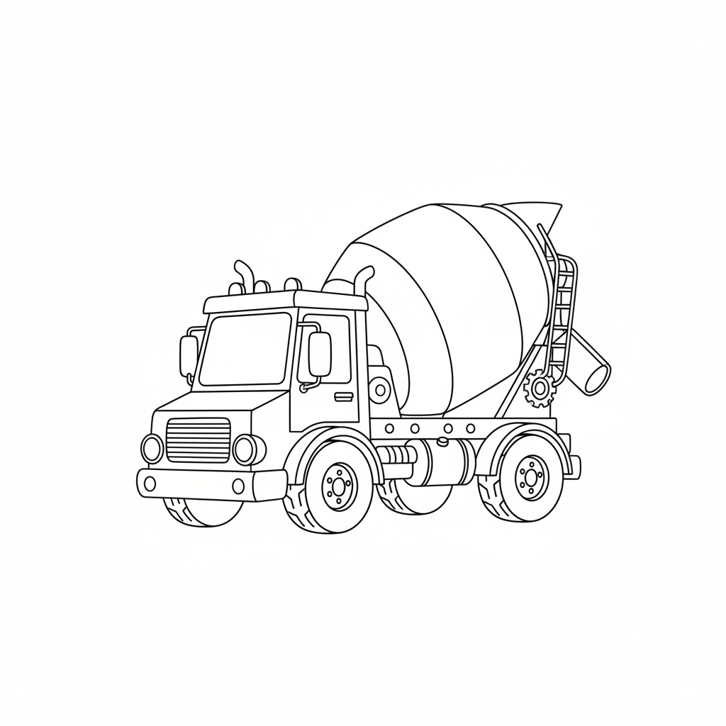 Cement Mixer coloring page