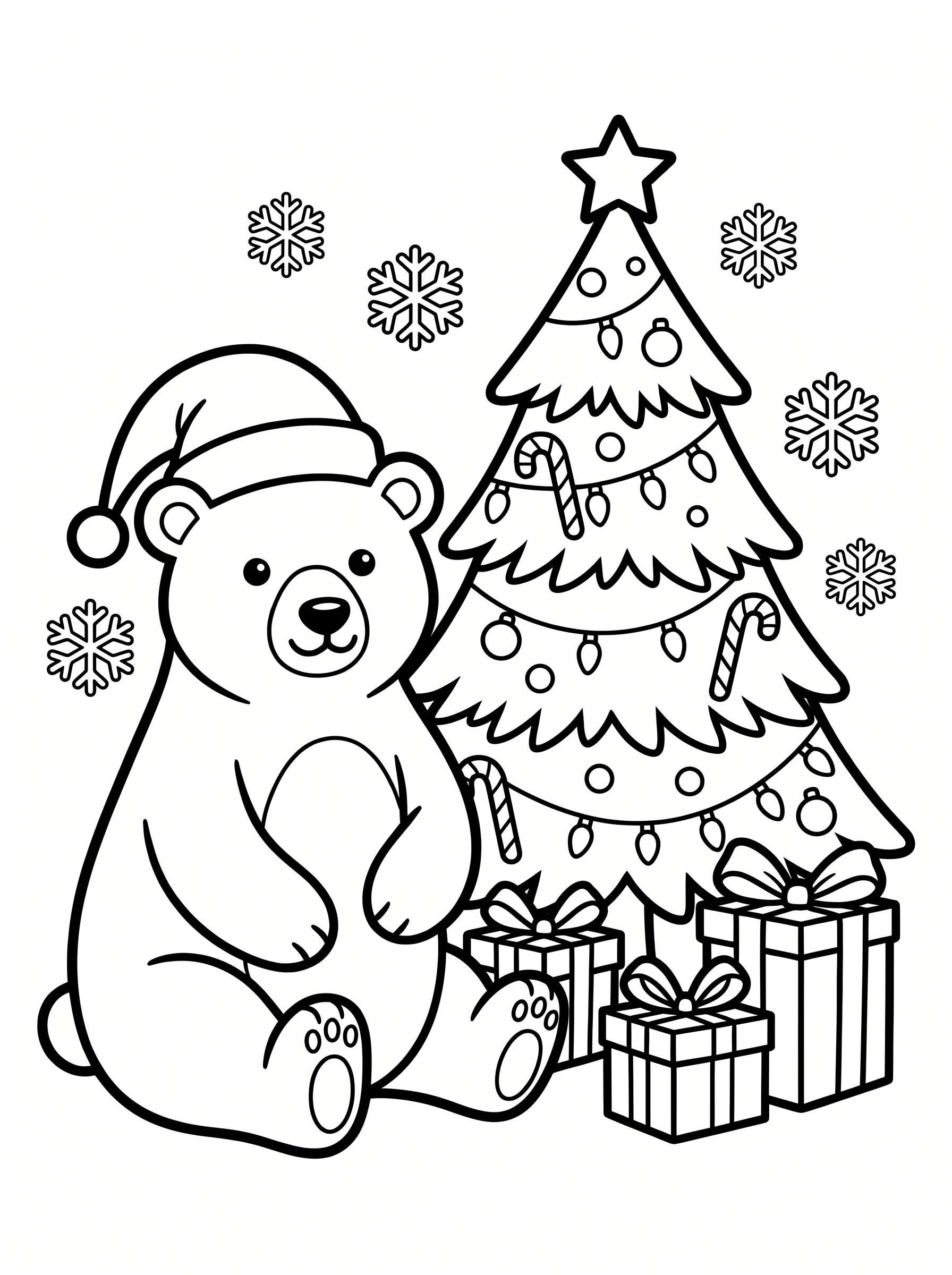 Christmas Polar Bear printable