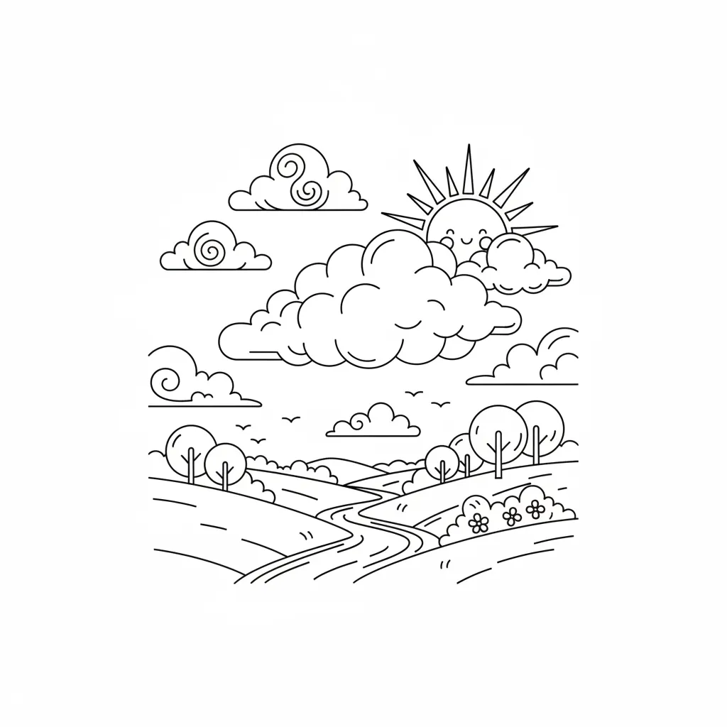 Cloudy Sky printable