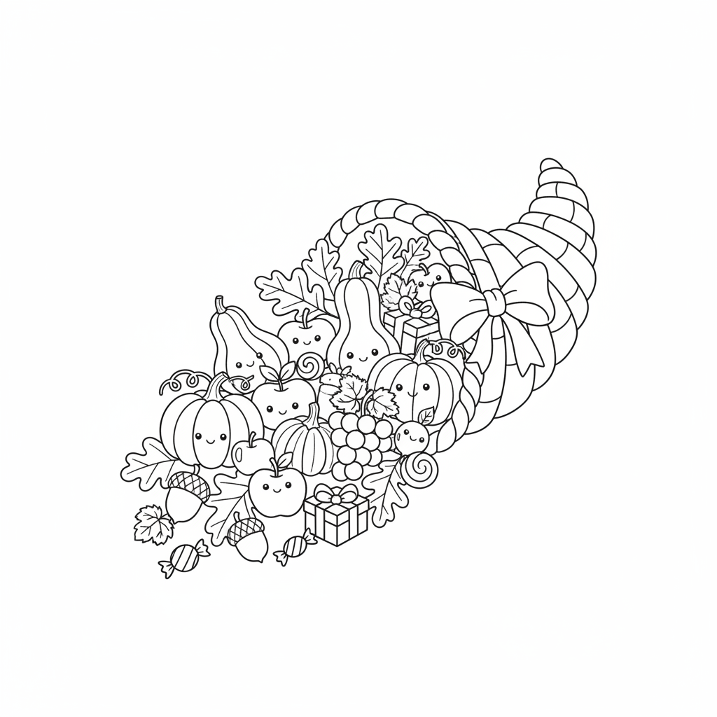 Cornucopia coloring page