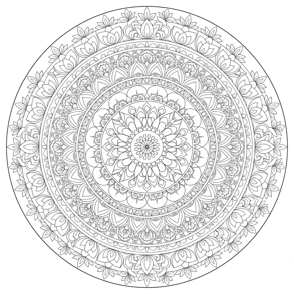 Cosmic Mandala printable