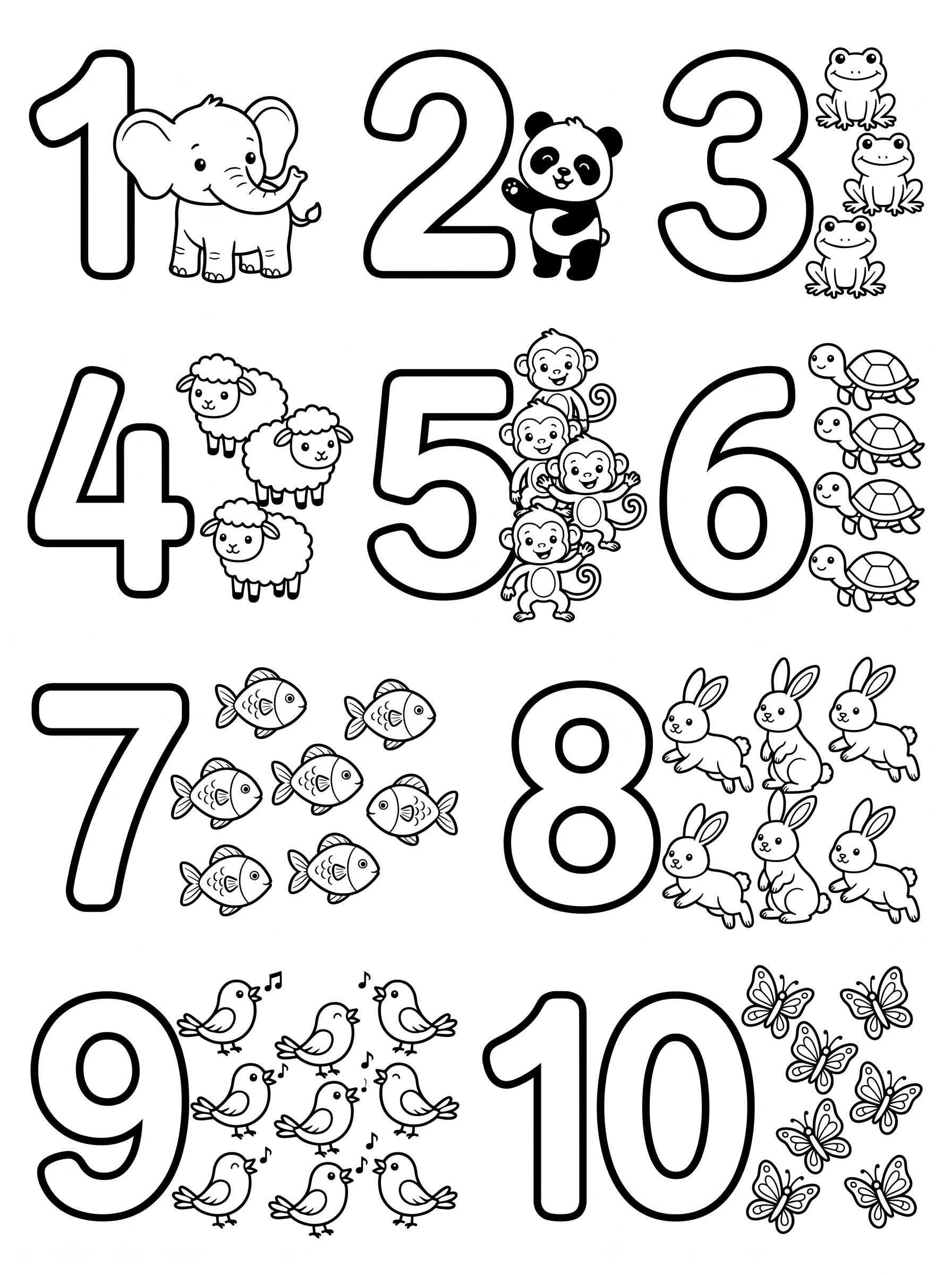 Counting with Animals printable