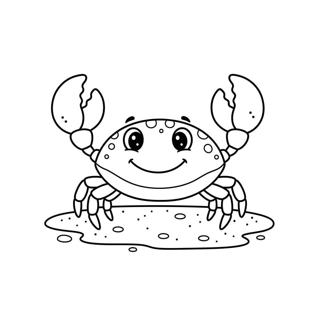 Crab on Sand printable