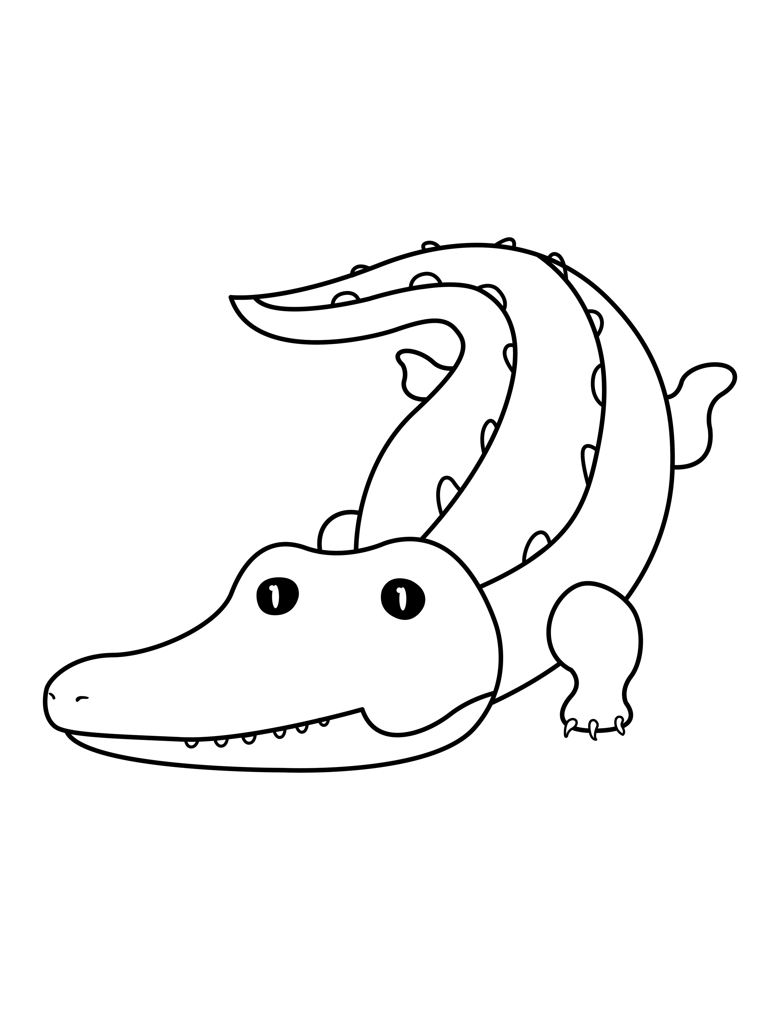Crocodile coloring page