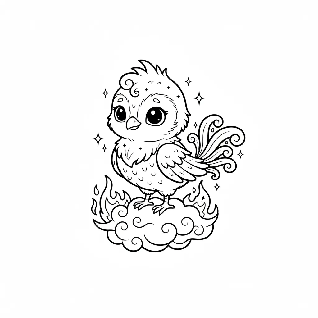 Cute Phoenix printable