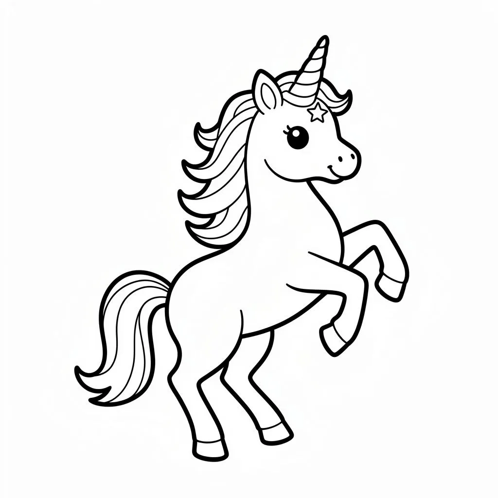Dancing Unicorn printable