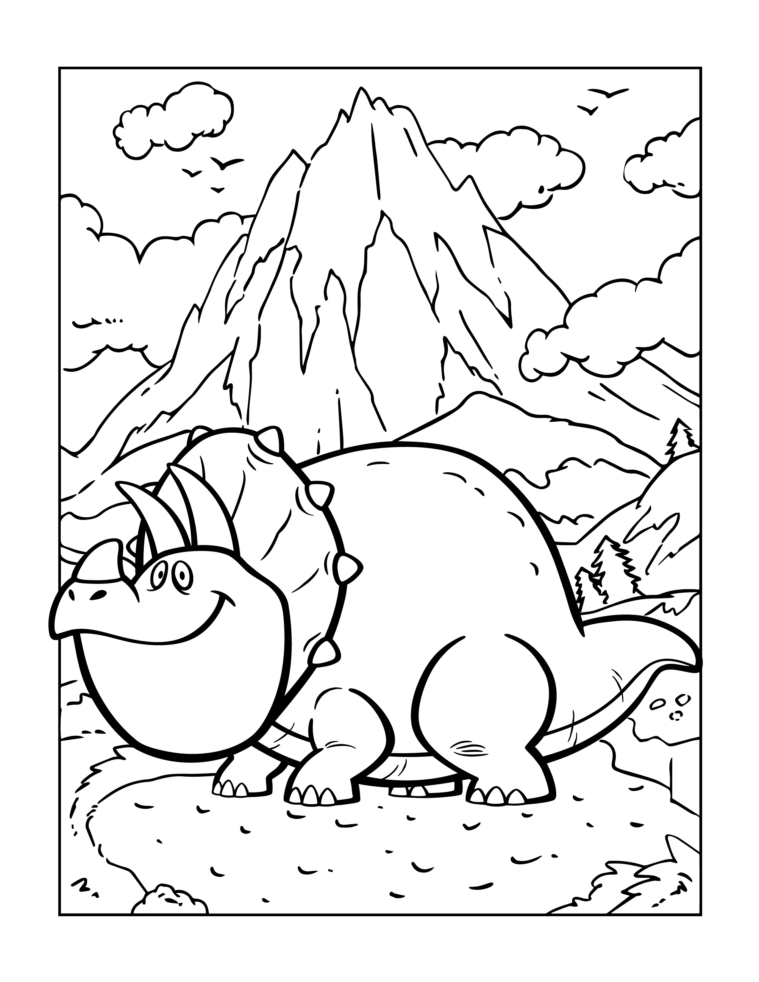 Triceratops printable