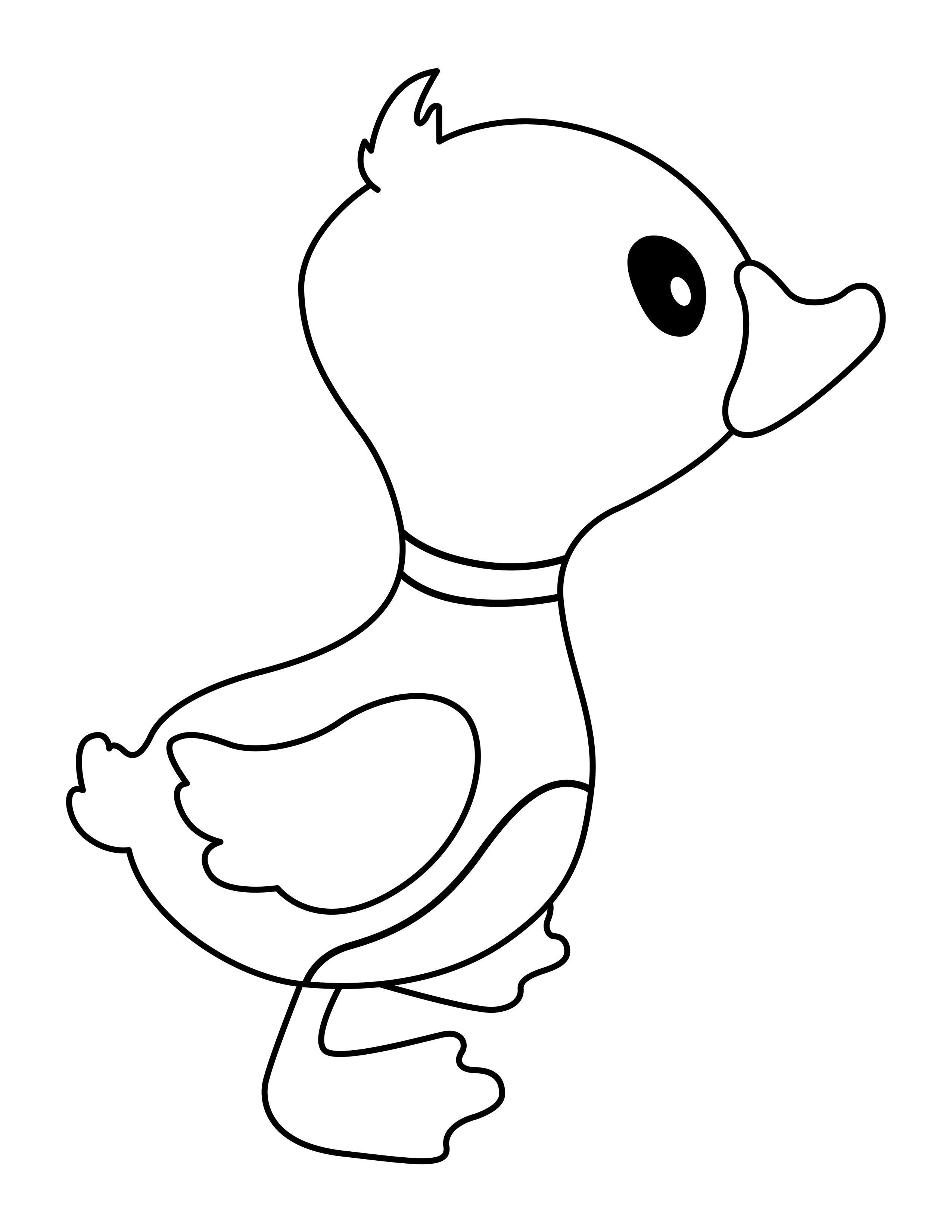 Duck coloring page