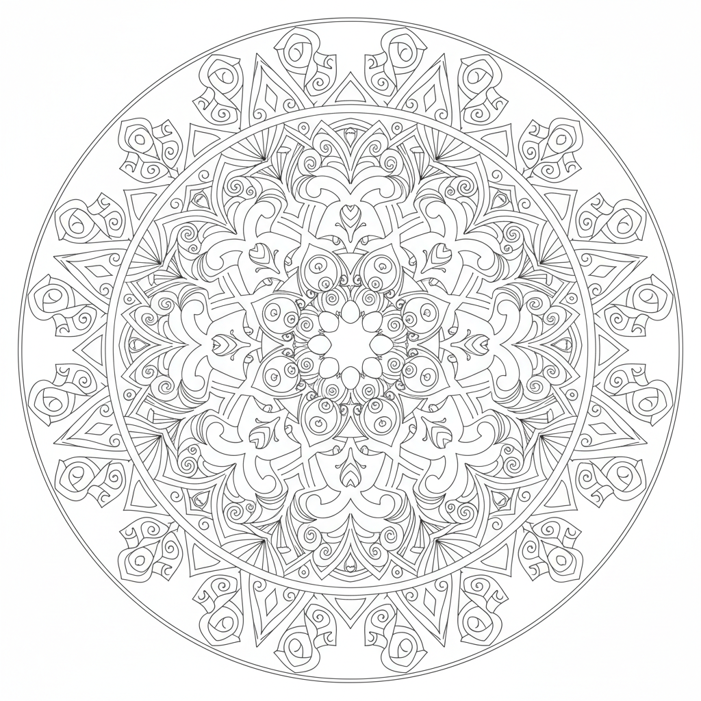 Elephant Mandala coloring page