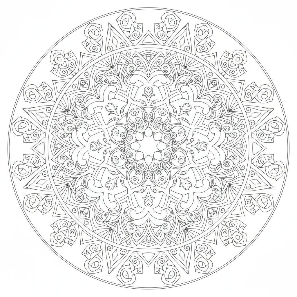 Elephant Mandala printable