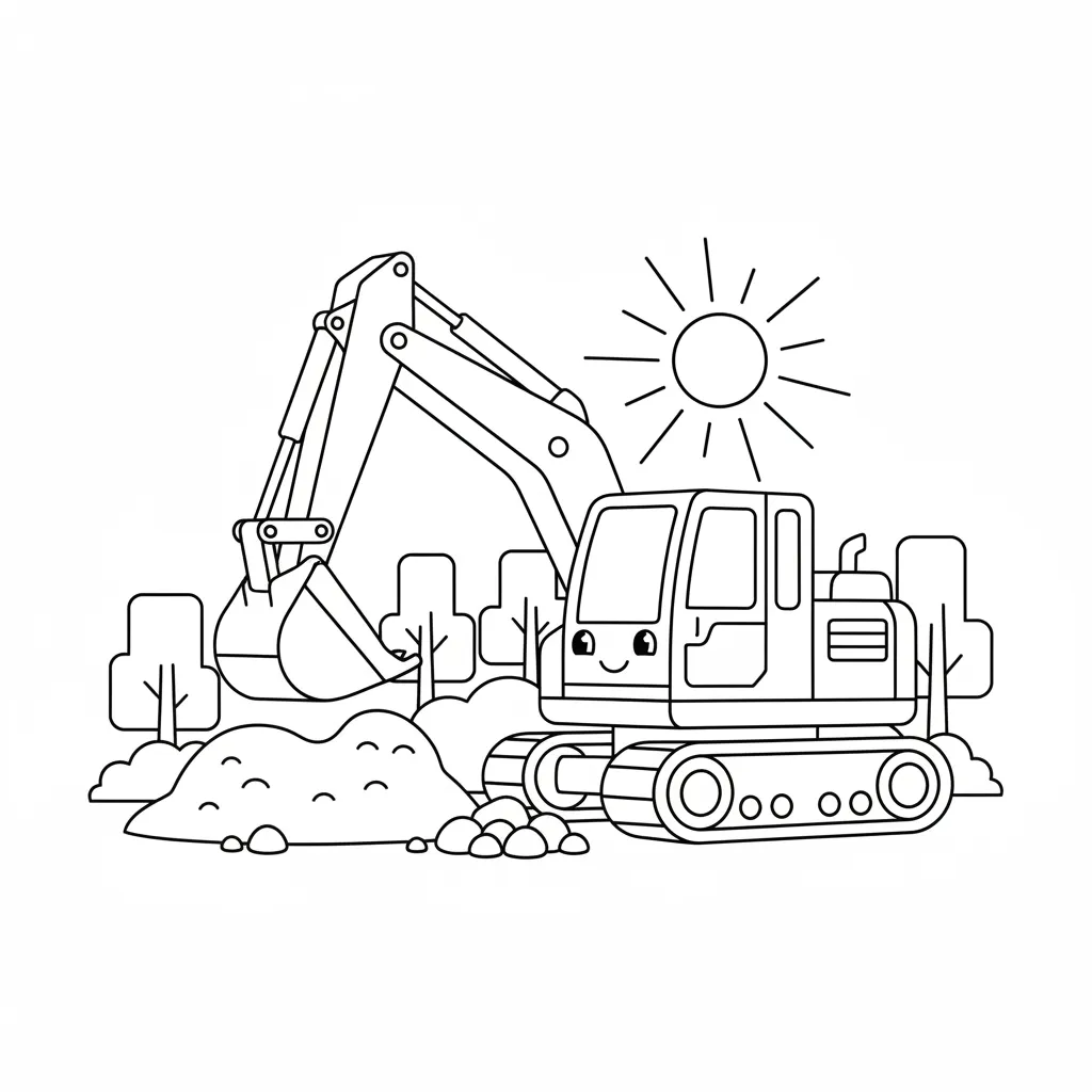 Excavator Dig printable