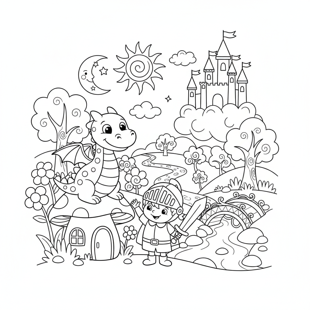 Fairy Tale Land coloring page