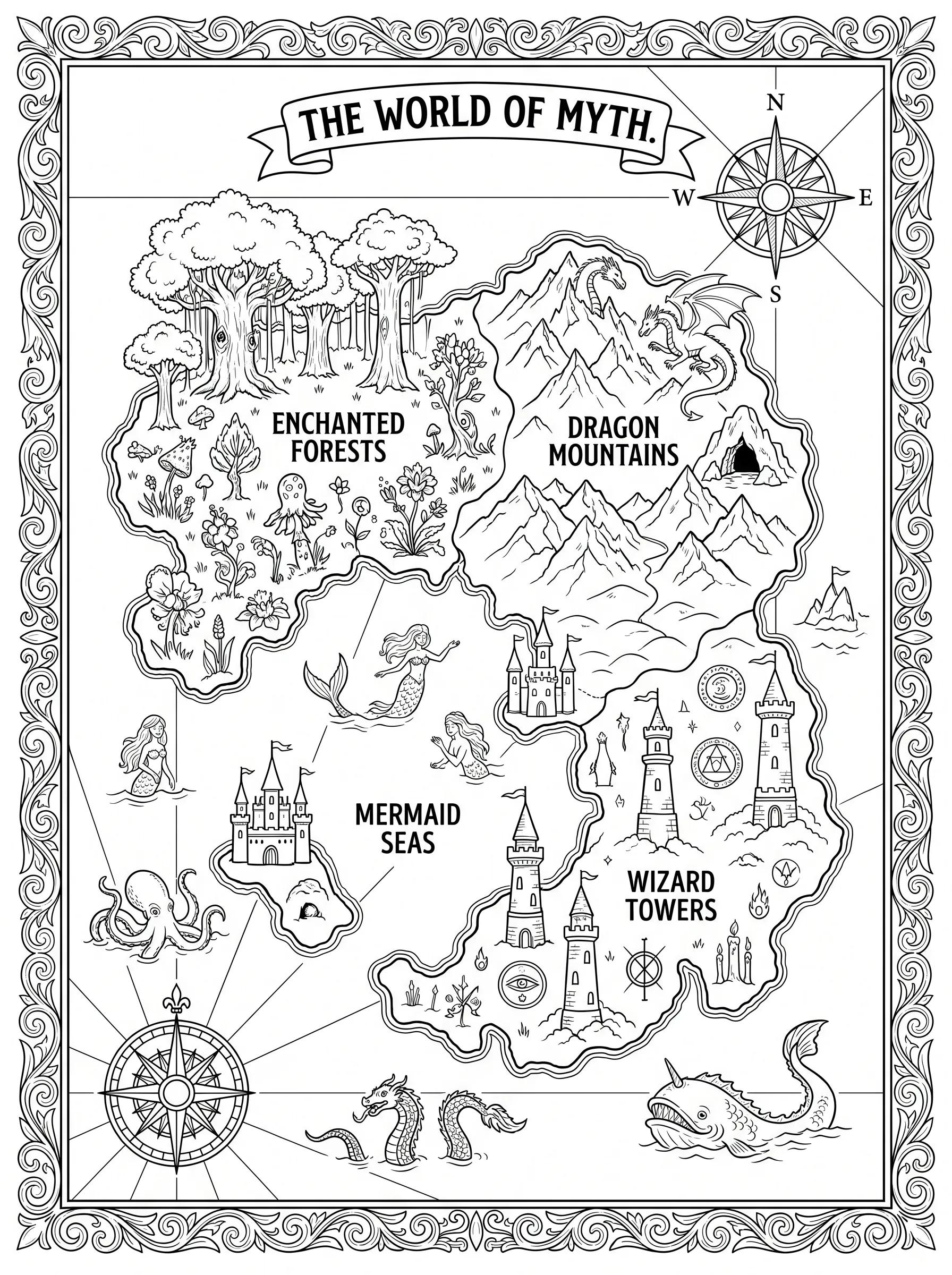Fantasy World Map printable