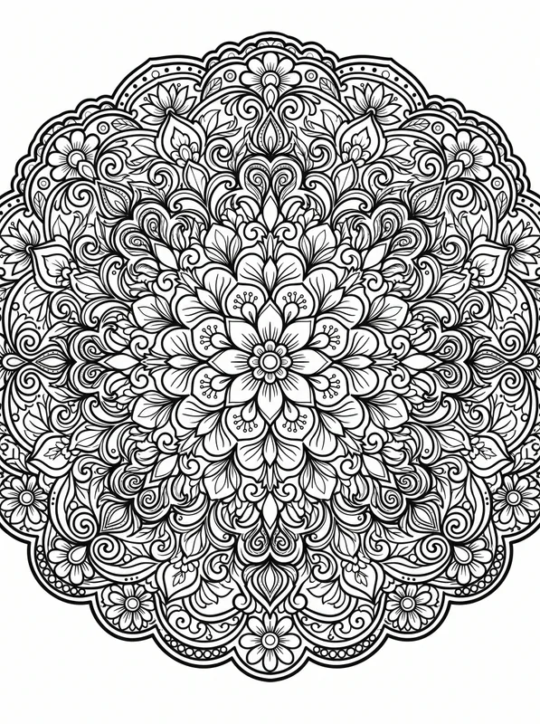 Floral Mandala printable