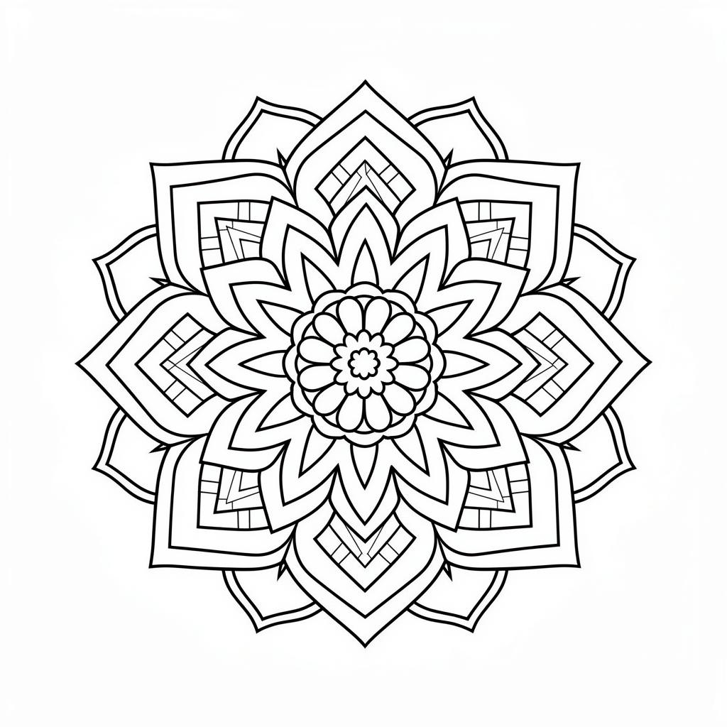 Flower Mandala coloring page