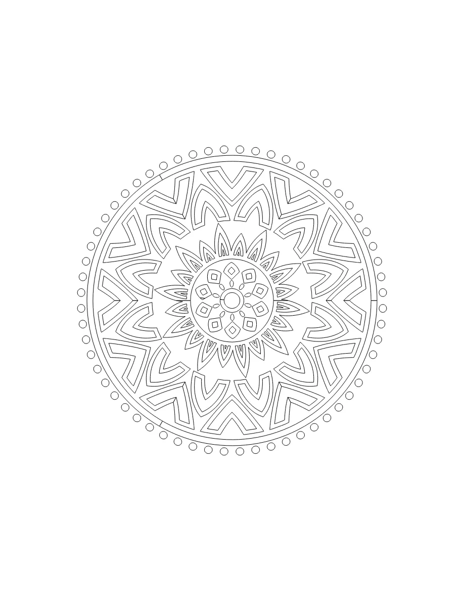 Flower Mandala Page 100 coloring page