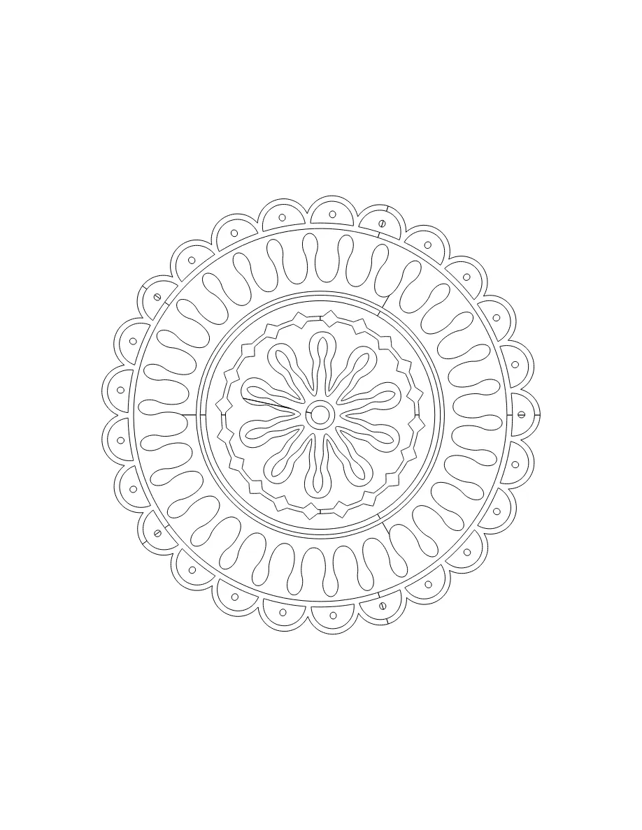 Flower Mandala Page 102 coloring page
