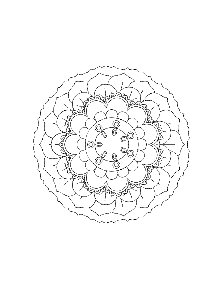 Flower Mandala Page 12 coloring page