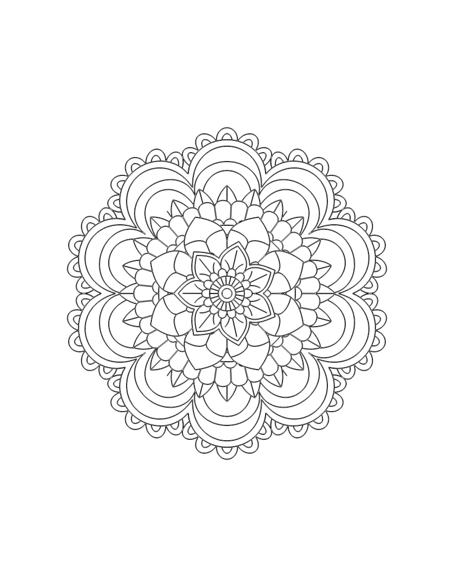 Flower Mandala Page 13 printable