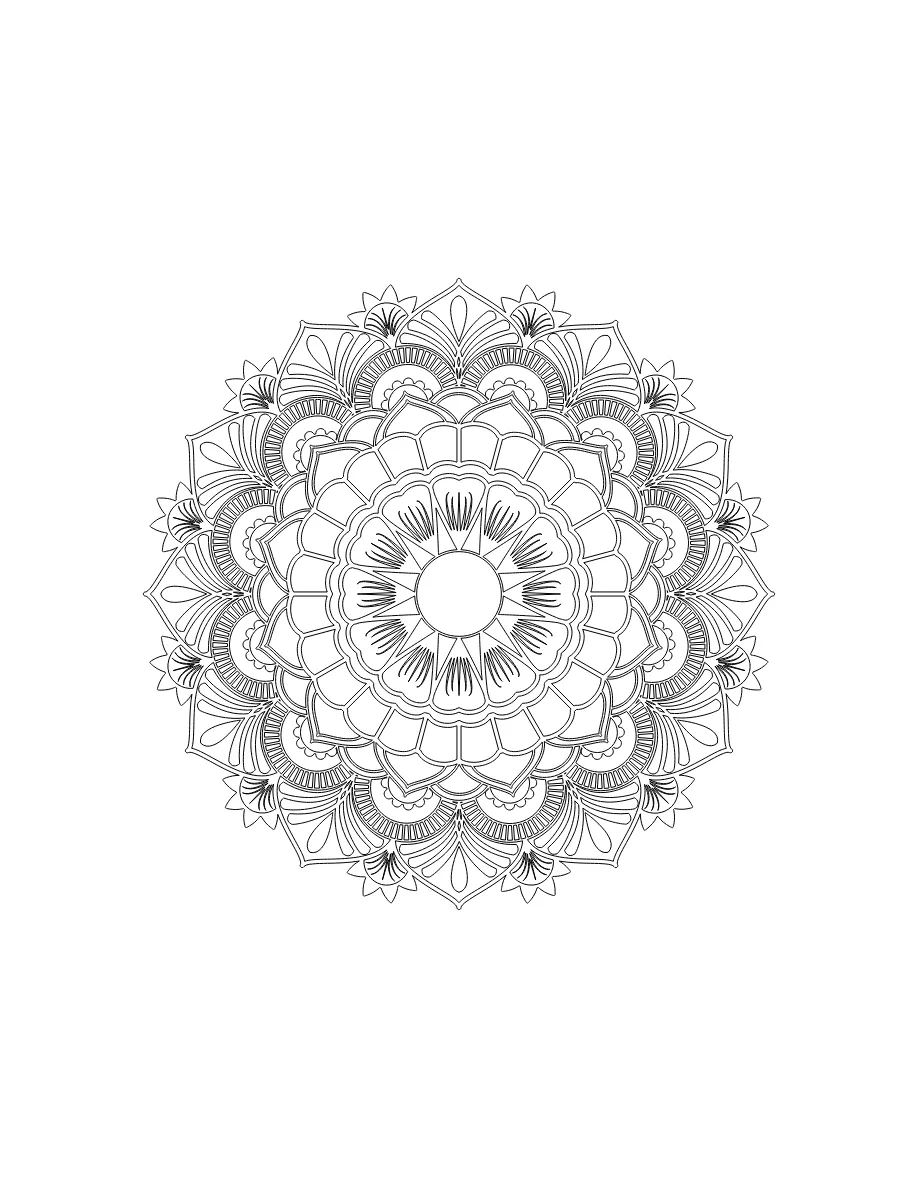 Flower Mandala Page 16 printable
