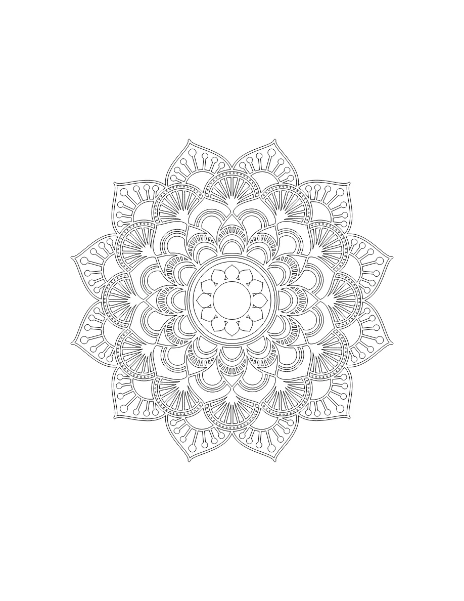 Flower Mandala Page 19 printable