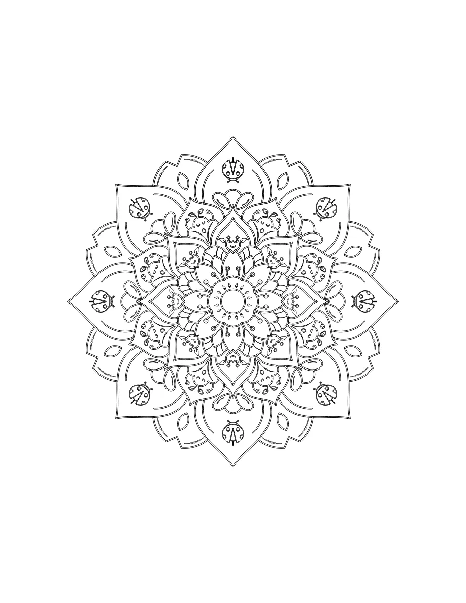 Flower Mandala Page 21 coloring page