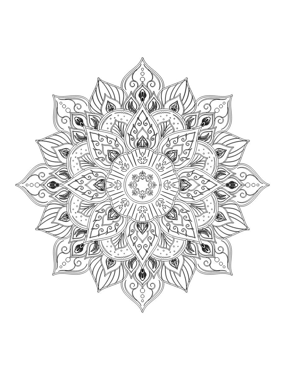 Flower Mandala Page 34 coloring page