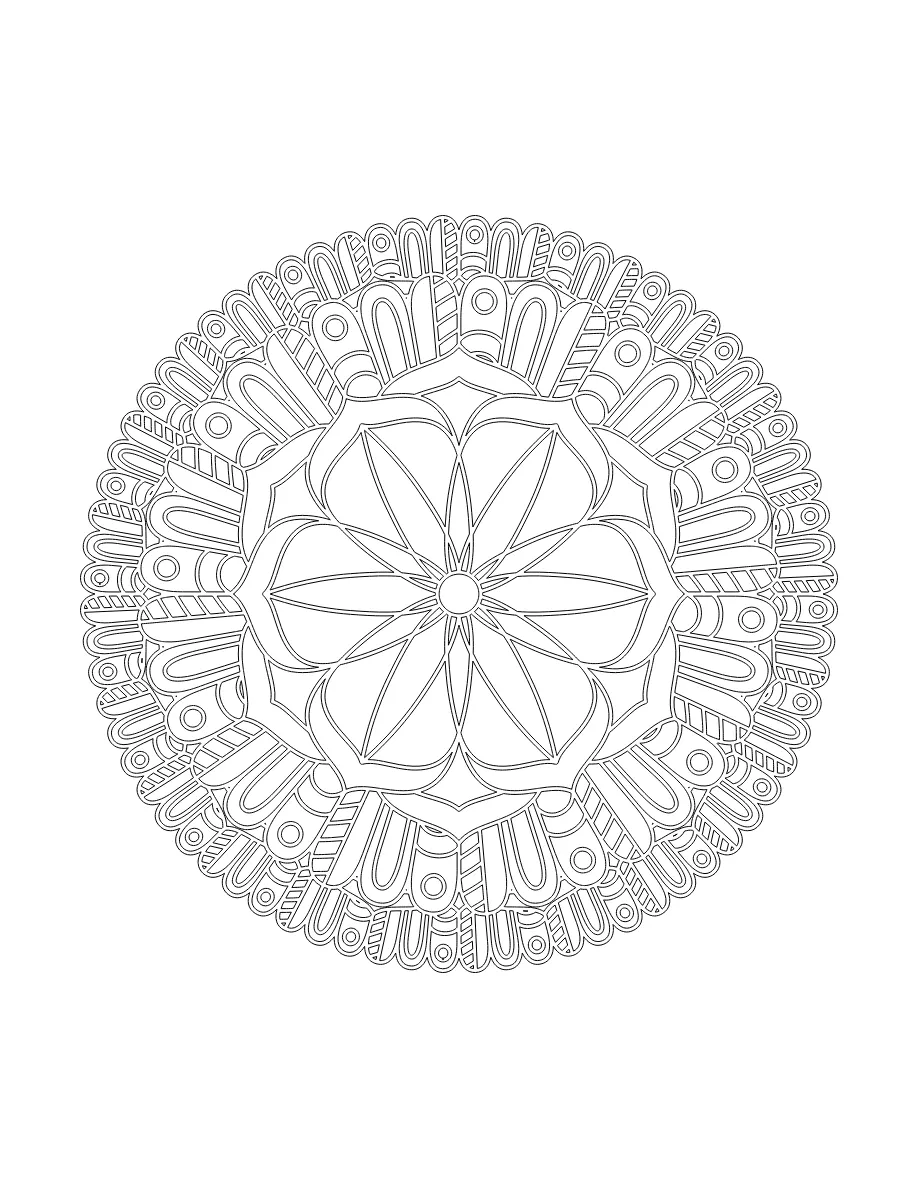 Flower Mandala Page 37 coloring page