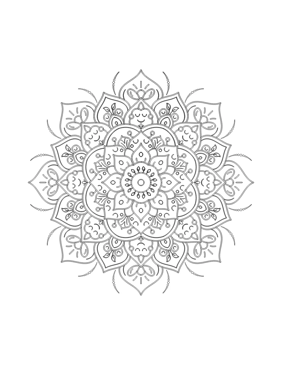 Flower Mandala Page 38 printable