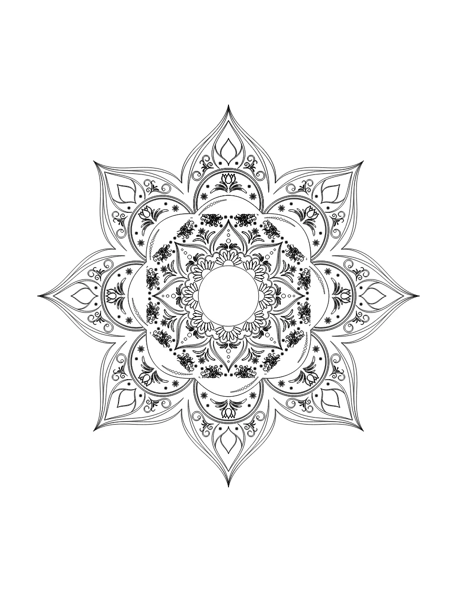 Flower Mandala Page 43 coloring page