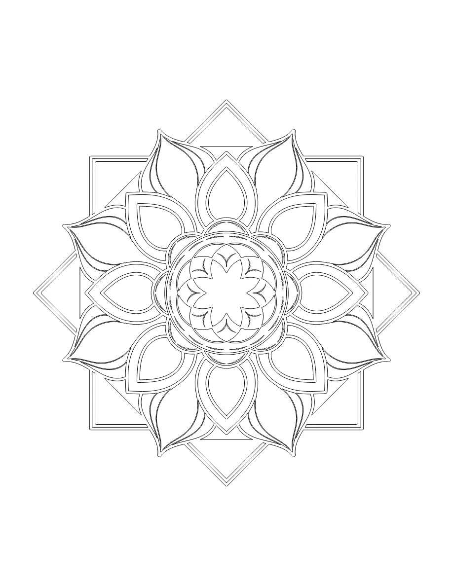 Flower Mandala Page 44 coloring page