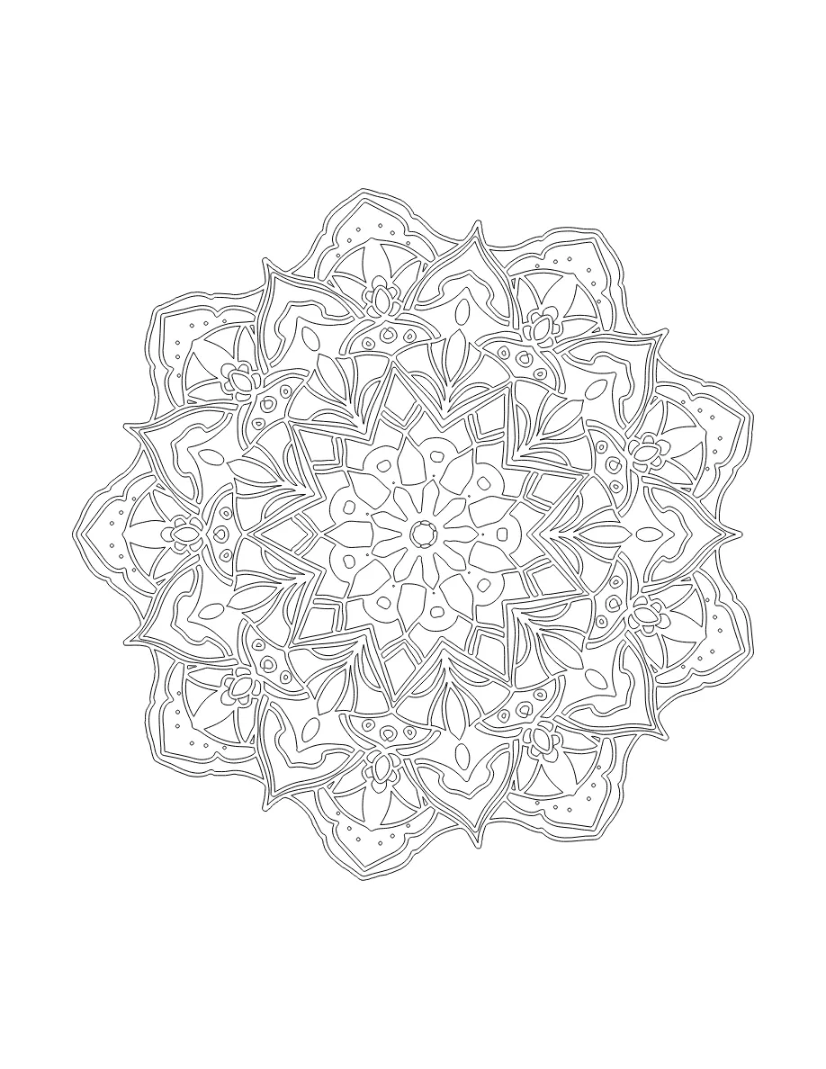 Flower Mandala Page 47 coloring page