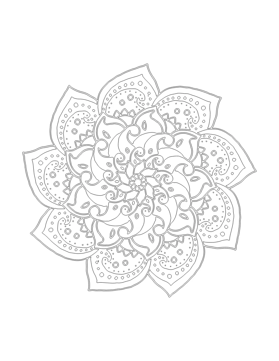 Flower Mandala Page 49 coloring page