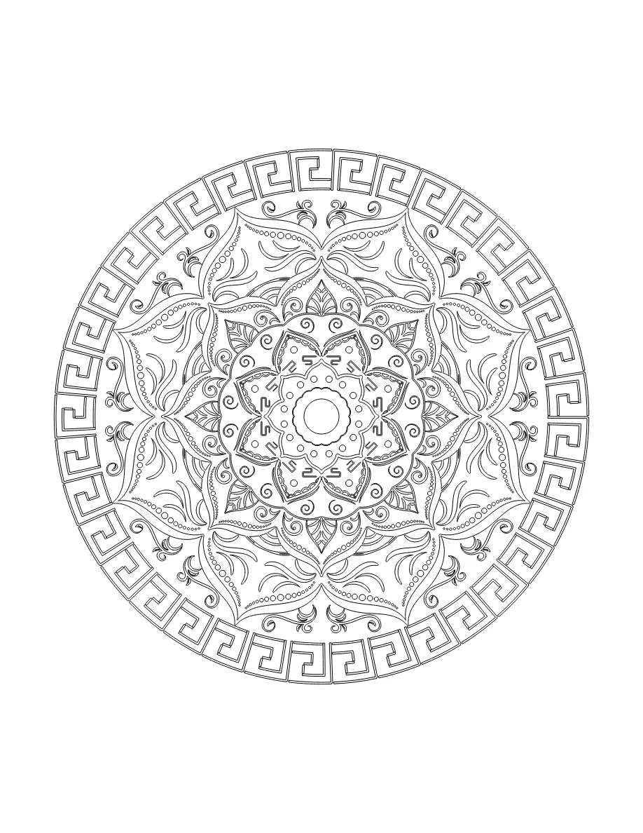 Flower Mandala Page 5 coloring page
