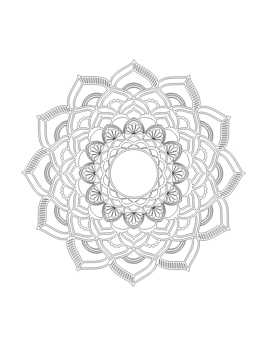 Flower Mandala Page 56 printable