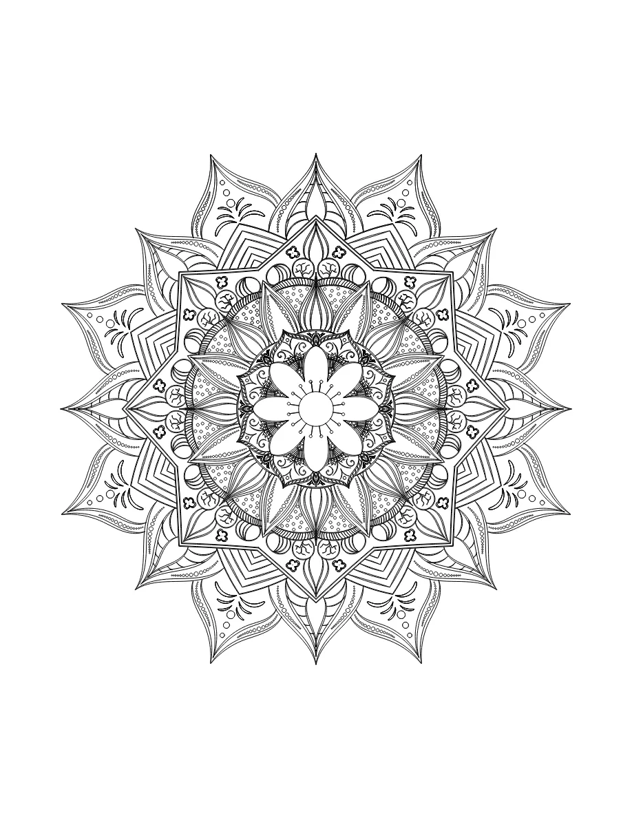 Flower Mandala Page 59 printable